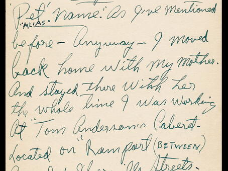 Page of a letter from Louis Armstrong written from New Orleans in 1918