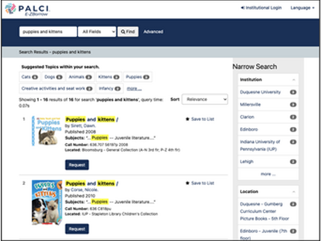 A screenshot of the new EZ Borrow interface