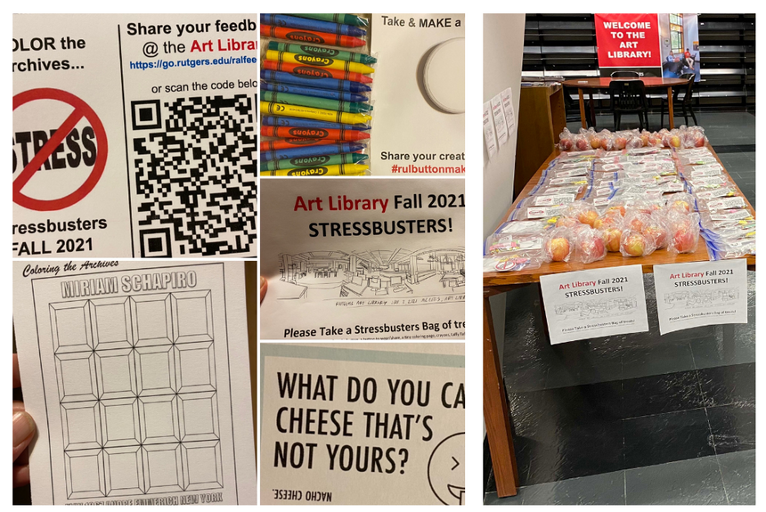 Stressbuster items at the Art Library