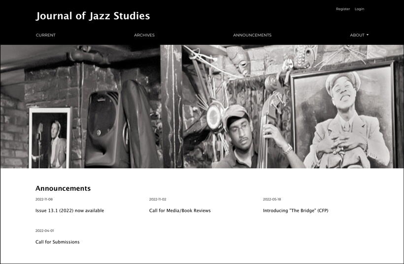Journal of Jazz Studies website