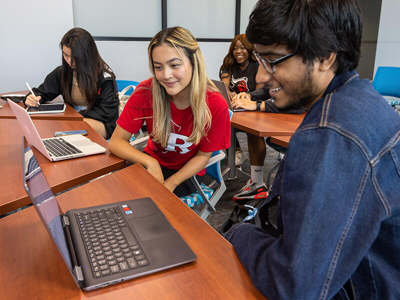 Students study in Alexander Library's JetStream.