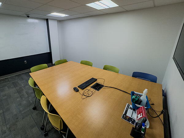 Interior View of Robeson Study Room 250, Highlighting Working Space and White Board