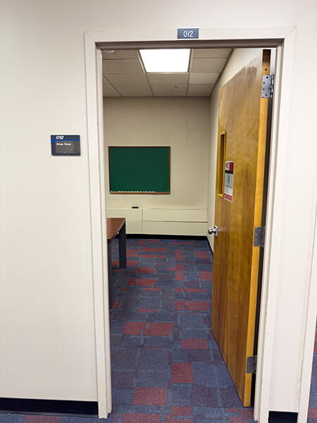 Doorway to Carr Study Room 12