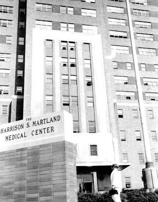 Front entrance of the Harrison S. Martland Medical Center