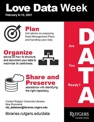 Flyer for past event on data management platforms and how to use them