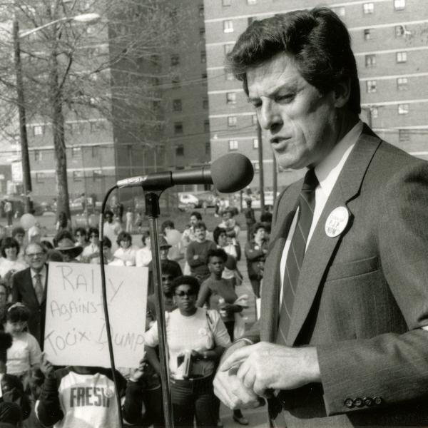 NJ politician at a rally