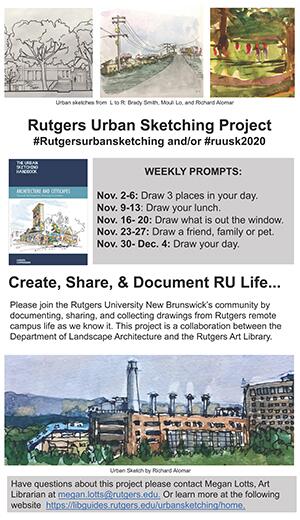 Flyer for a past event hosted in October 2020 on urban sketching
