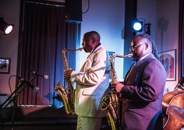 Leo Johnson and Anthony Nelson performing at Clement's Place