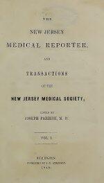 Title page from the NJ Medical Reporter