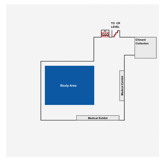 Map of Smith Library's C level, located on the Newark campus