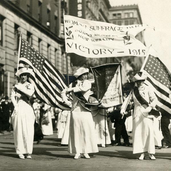 Suffragette march in New York City, 1915