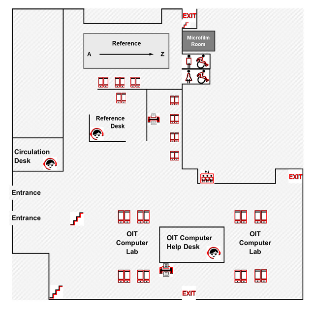 Robeson Library main level map