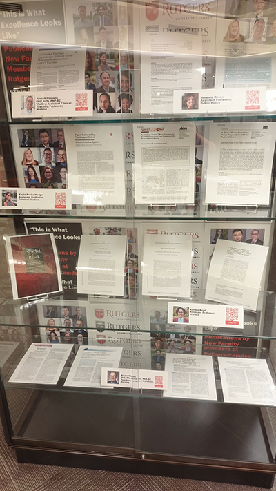 New Faculty Publications at Rutgers-Camden Display Case