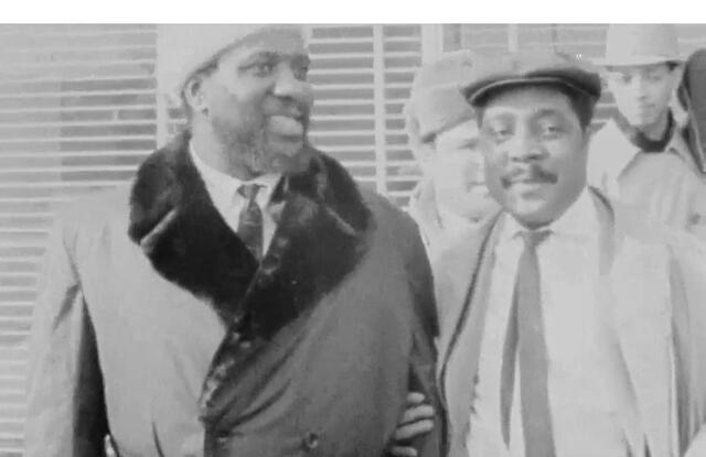 Thelonious Monk and Bud Powell at Orly Airport.