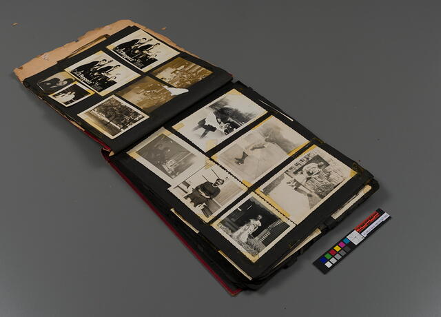 Basie family photo album (photo courtesy of the Conservation Center for Art & Historic Artifacts).
