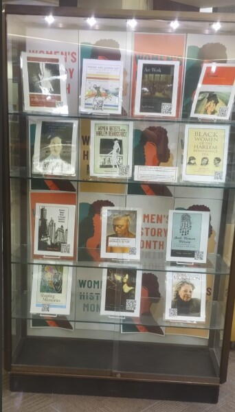 Robeson Library Women' History Month ebook display