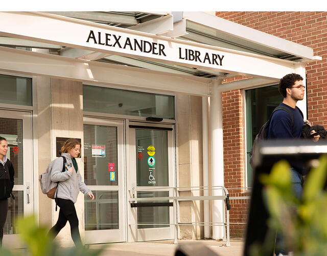 Alexander Library entrance.