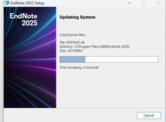 continue to install