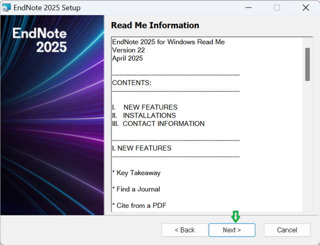 Installation: License agreement
