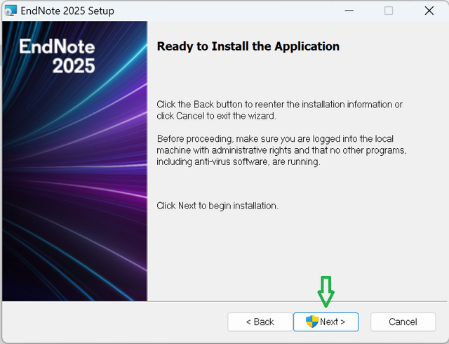 Proceed with installation