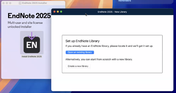 Set up Endnote Library