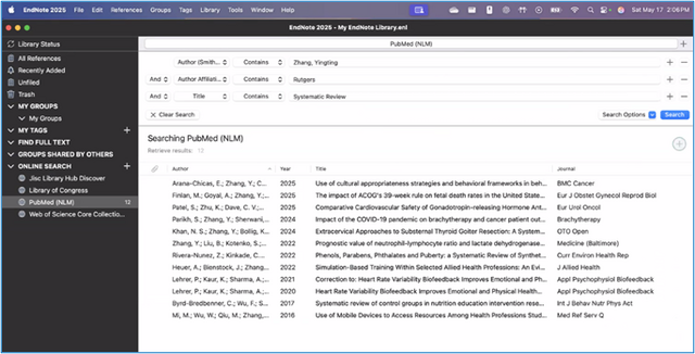 Sample EndNote 2025 Library for Mac