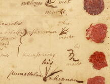 Image of a manuscript with unknown language and markings