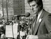 NJ politician at a rally