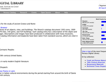 Screenshot of the Perseus Digital Library Collections/Texts Page