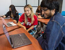 Students study in Alexander Library's JetStream.